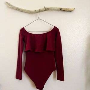💛Maroon bodysuit